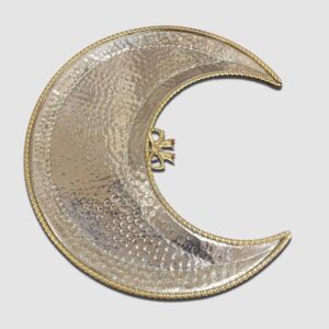 Crescent with Copper Frame Serving Dish