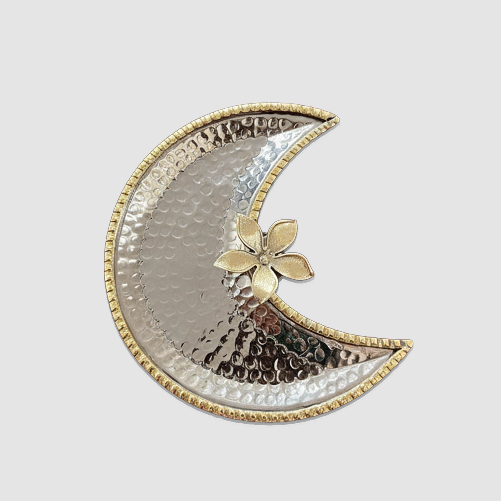 Crescent with Copper Frame Serving Dish