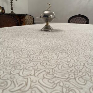 Greyish Arabic Letters Tablecloth - Image 3