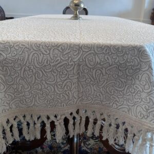 Greyish Arabic Letters Tablecloth