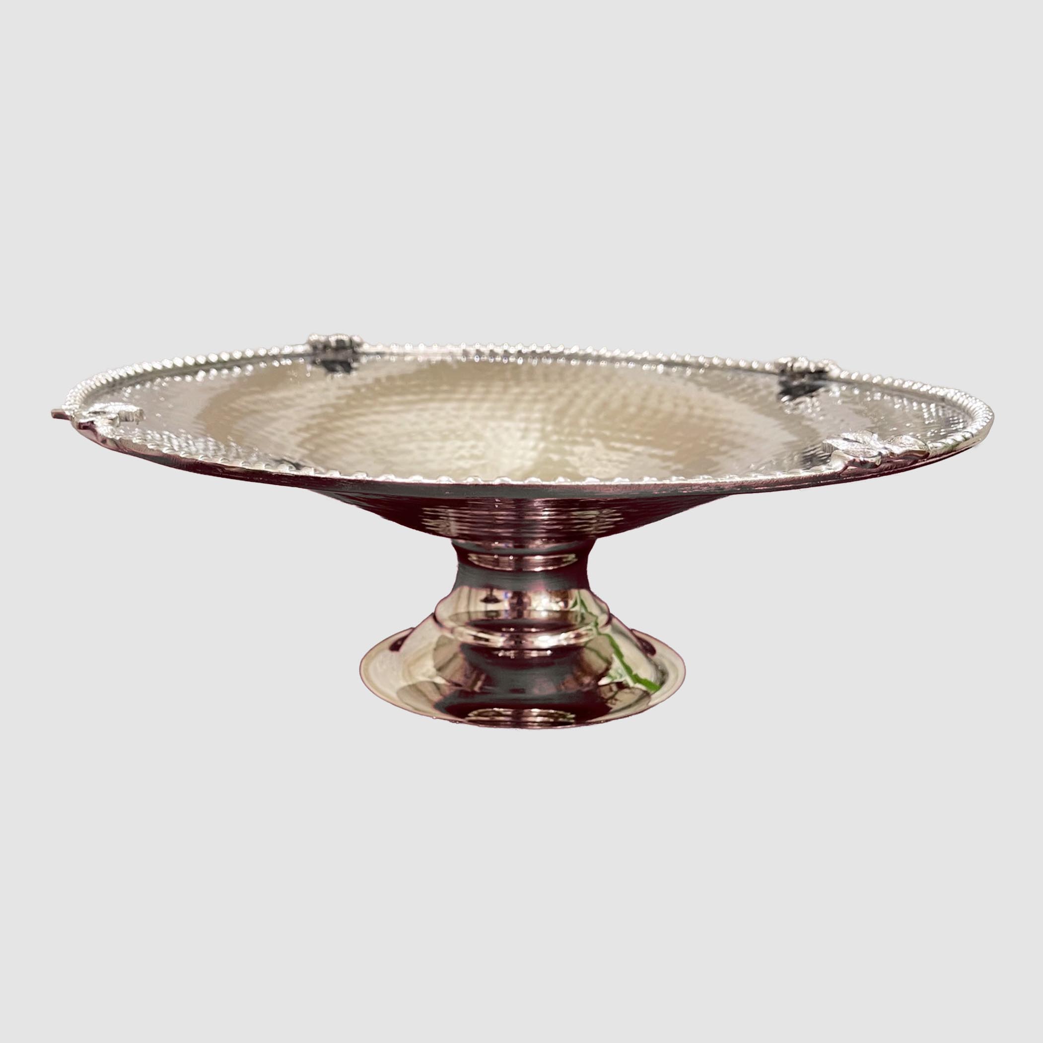 Jawhara Silver Round Deep Serving Dish
