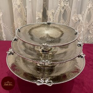 Jawhara  Silver Round Deep Serving Dish - Image 3