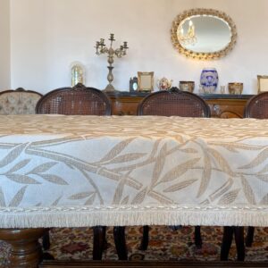 Linen Gold Leaves Tablecloth - Image 4