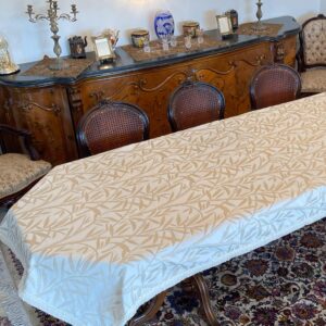 Linen Gold Leaves Tablecloth - Image 3