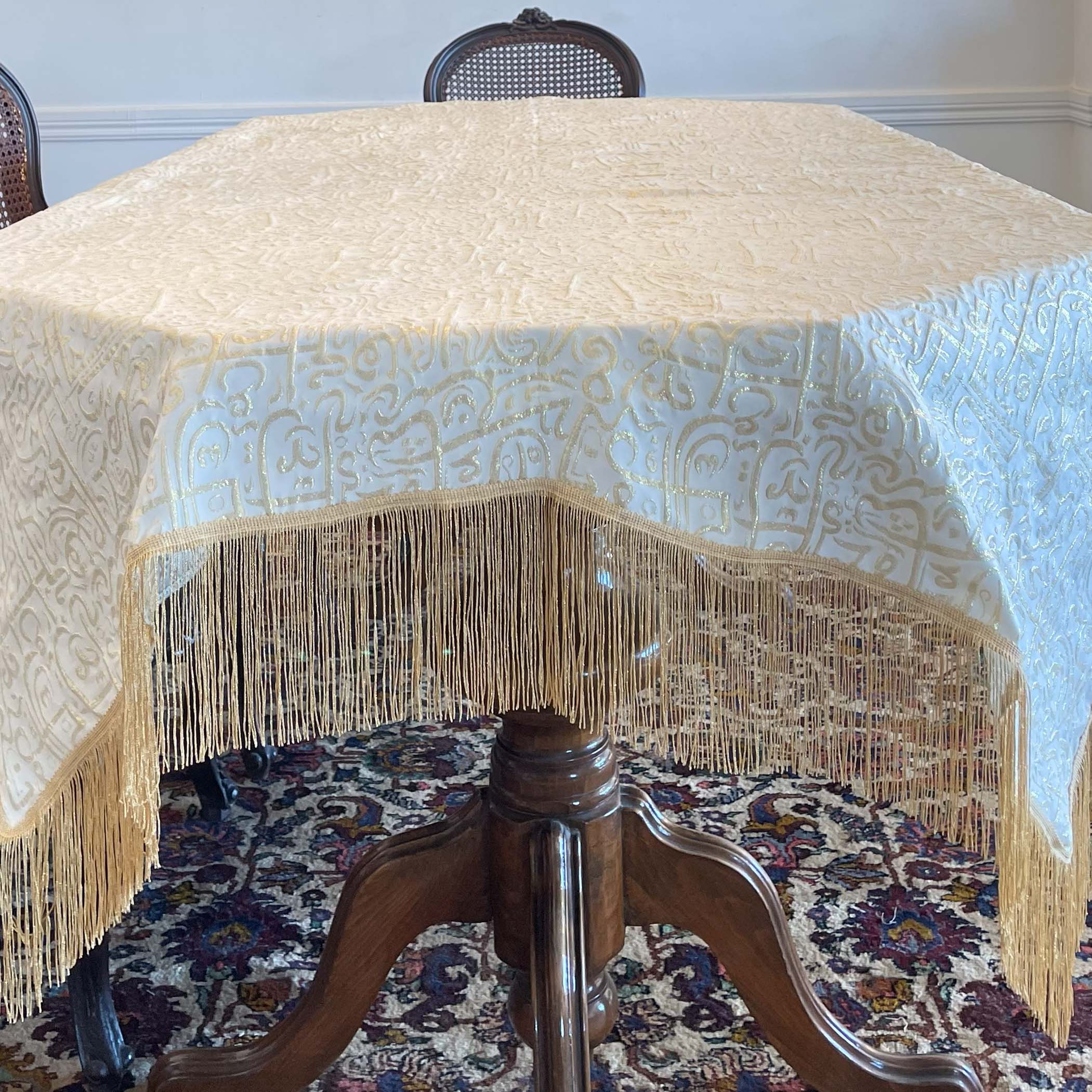 Gold Calligraphy Tablecloth