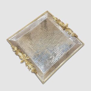 Square  Serving Dish With Leaves