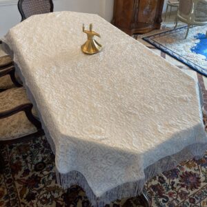 Silver Calligraphy Tablecloth - Image 2