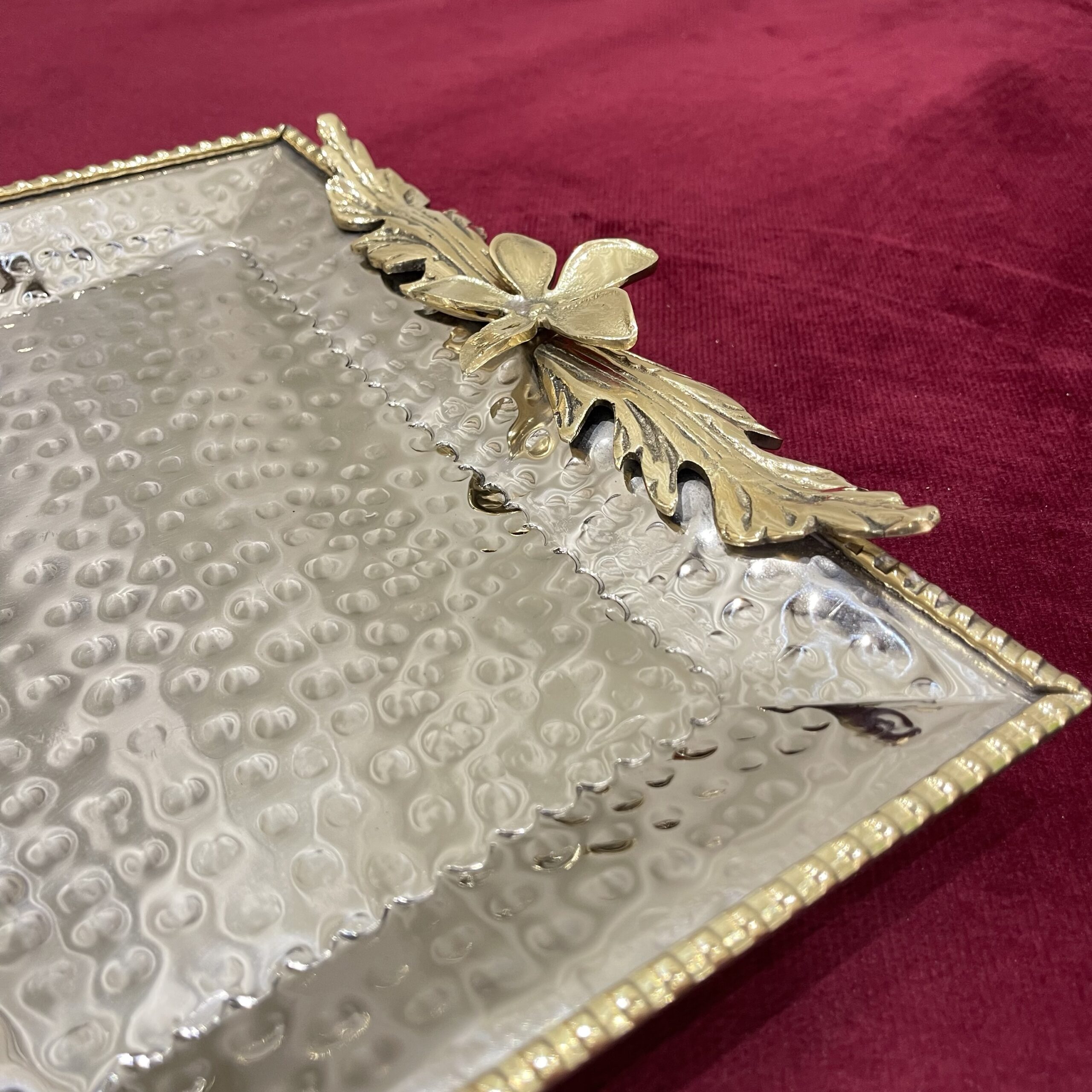 Rectangle Serving Tray with leaves