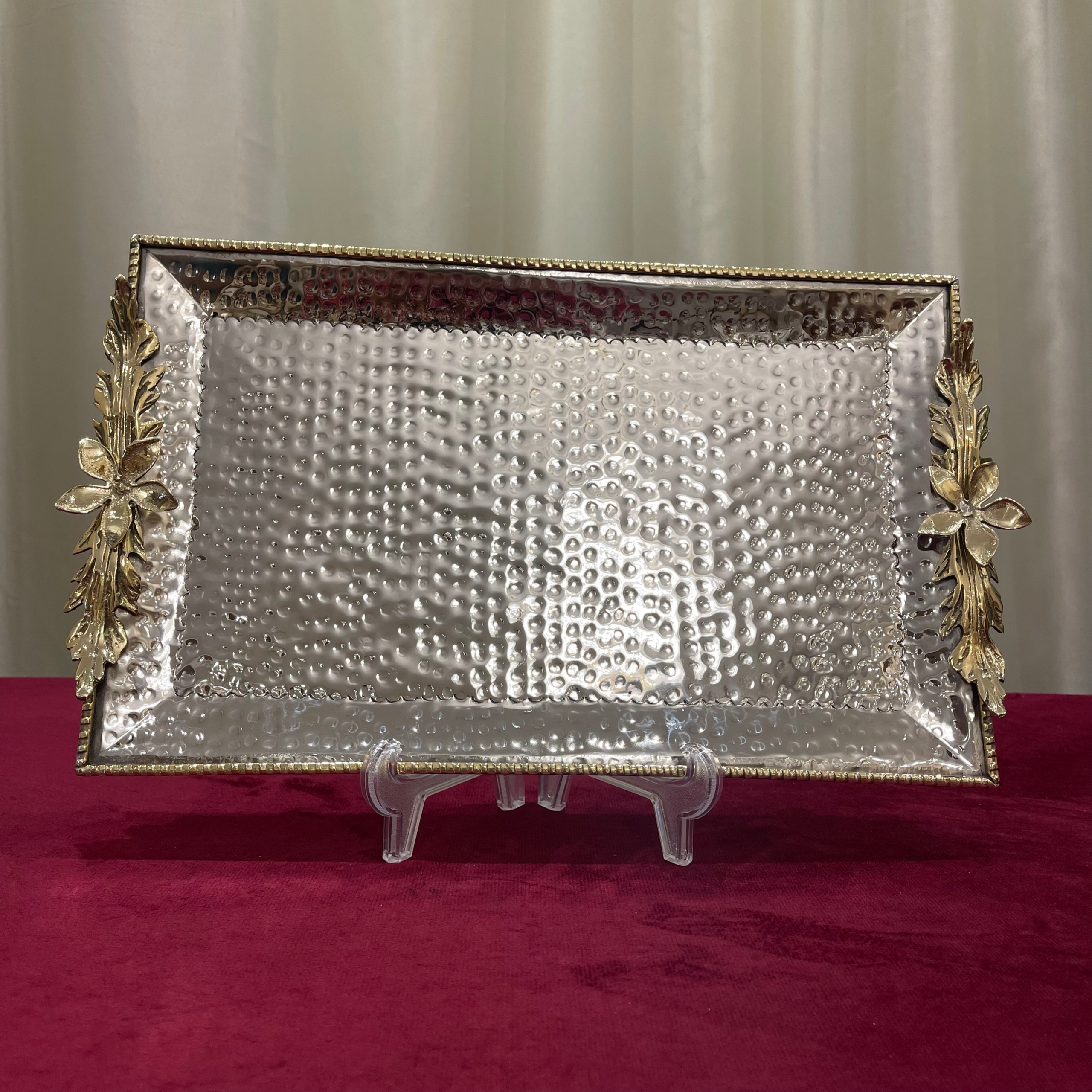 Rectangle Serving Tray with leaves