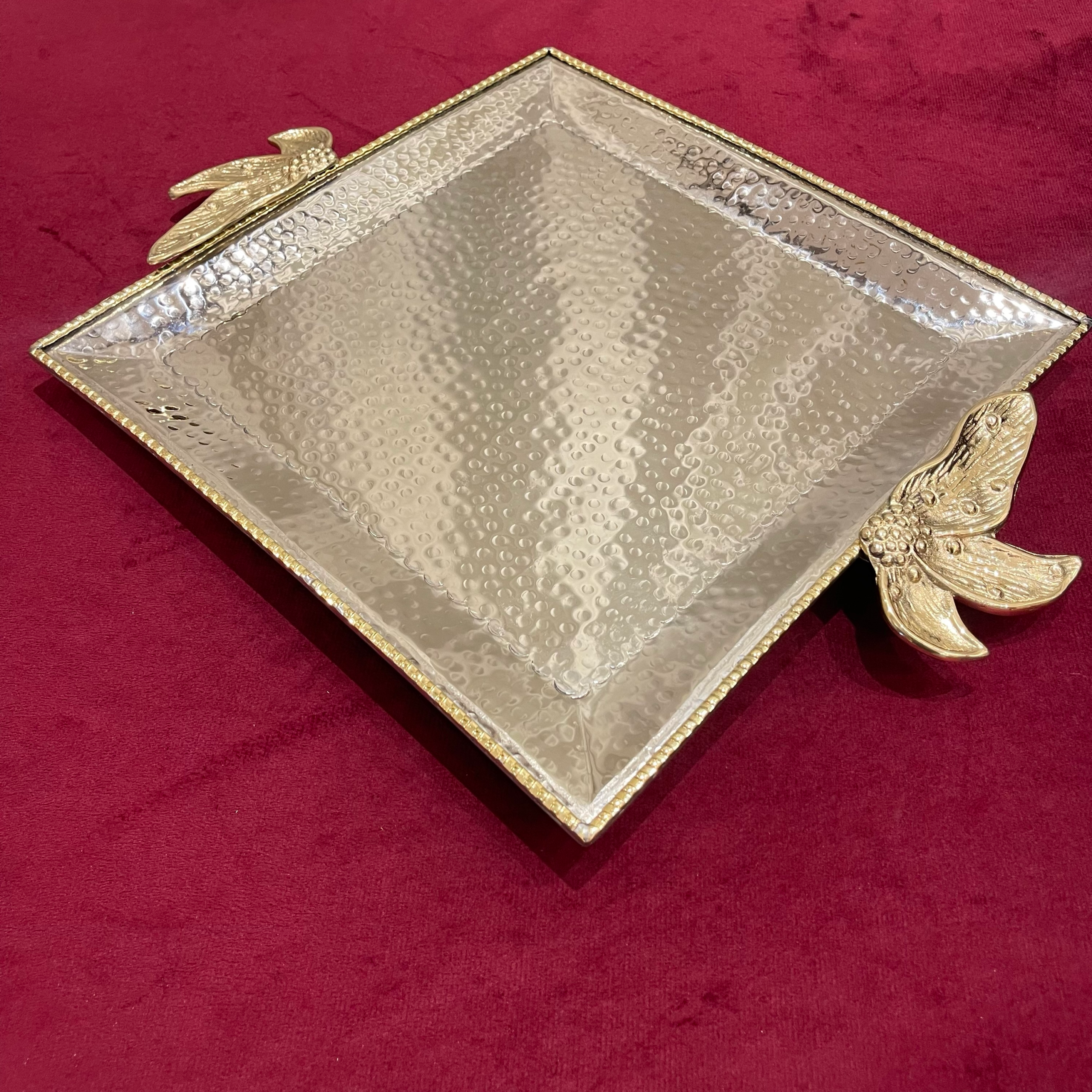 Ashleaf Flat Serving dish - Copper line