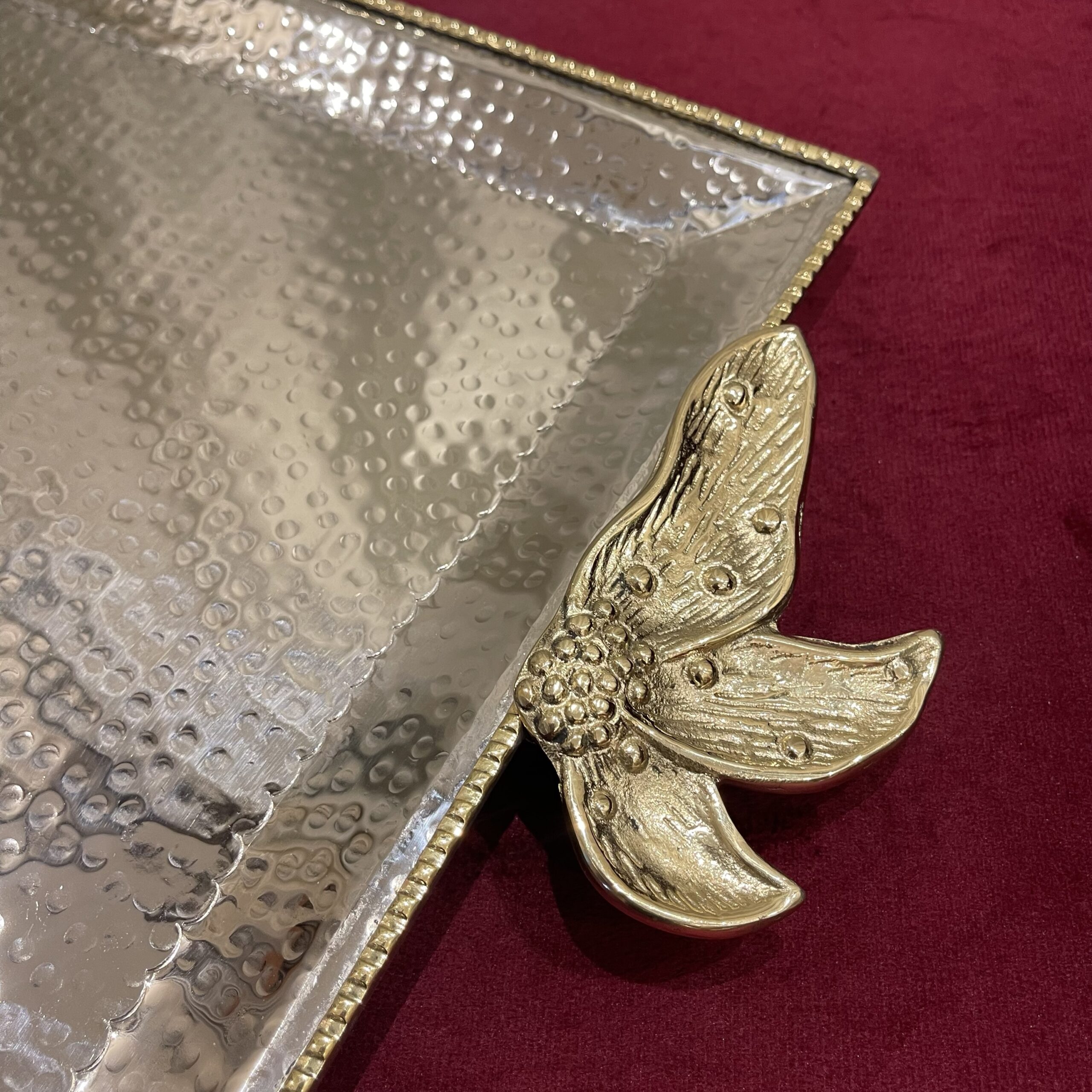 Ashleaf Flat Serving dish - Copper line