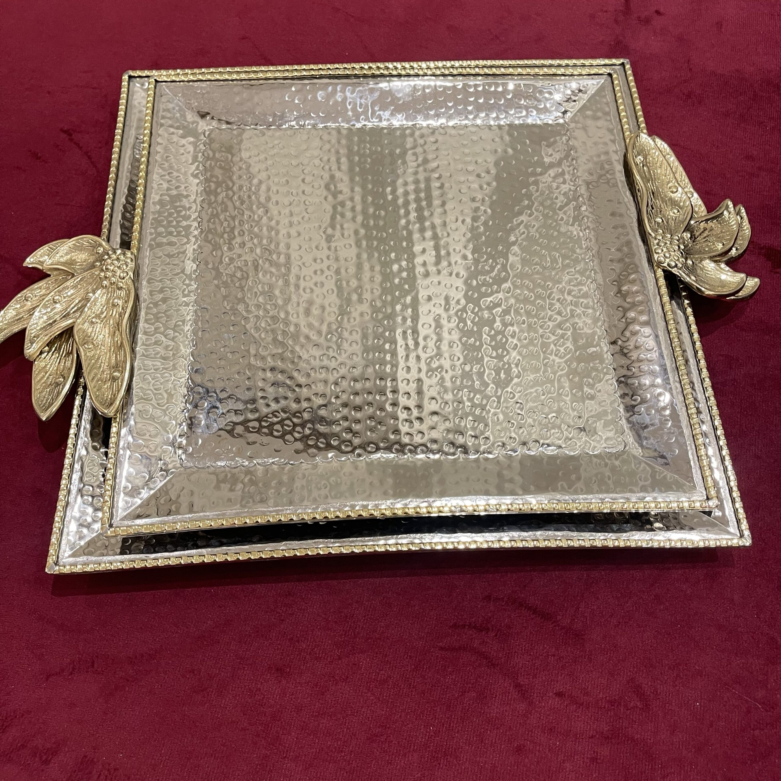 Ashleaf Flat Serving dish - Copper line